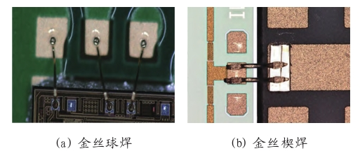金丝球焊与金丝楔焊示意图