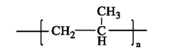 图1.1  聚丙烯纤维的化学结构 